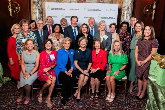 Congressional members and spouses at a Prevent Cancer Foundation Congressional Families Program event.
